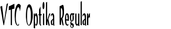 VTC Optika Regular font