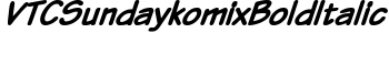 VTCSundaykomixBoldItalic font