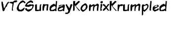 VTCSundayKomixKrumpled font