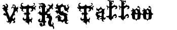 VTKS Tattoo font