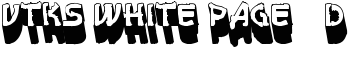 vtks white page 3d font