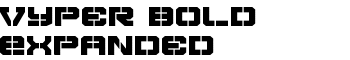 Vyper Bold Expanded font
