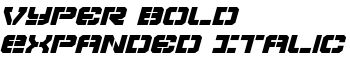 download Vyper Bold Expanded Italic font