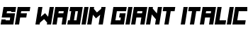 SF WADIM GIANT ITALIC font