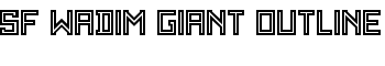 SF WADIM GIANT OUTLINE font