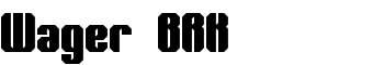 Wager BRK font