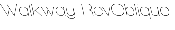 Walkway RevOblique font