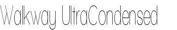 Walkway UltraCondensed font