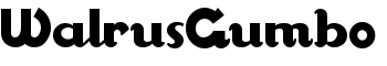 WalrusGumbo font