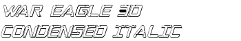 War Eagle 3D Condensed Italic font