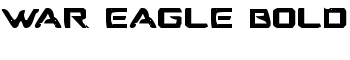 War Eagle Bold font