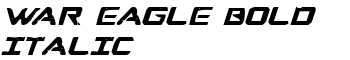 download War Eagle Bold Italic font