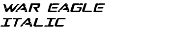 download War Eagle Italic font