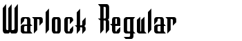 Warlock Regular font