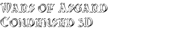 download Wars of Asgard Condensed 3D font
