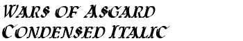 download Wars of Asgard Condensed Italic font
