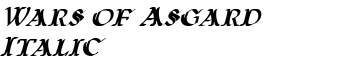 Wars of Asgard Italic font