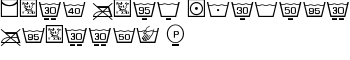 Wash Care Symbols Classic M54 font