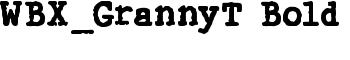 WBX_GrannyT Bold font