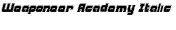 download Weaponeer Academy Italic font