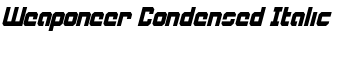 Weaponeer Condensed Italic font