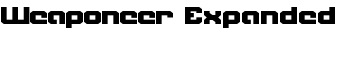 Weaponeer Expanded font