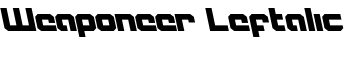 Weaponeer Leftalic font