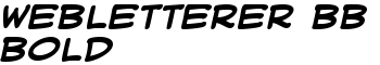 download WebLetterer BB Bold font