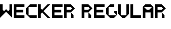 WECKER Regular font