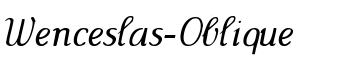 Wenceslas-Oblique font