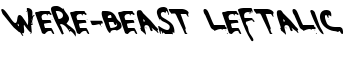 Were-Beast Leftalic font