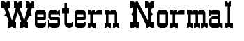 Western Normal font