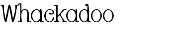 Whackadoo font