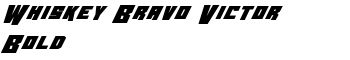 Whiskey Bravo Victor Bold font