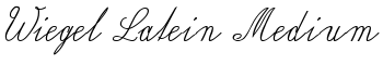 Wiegel Latein Medium font