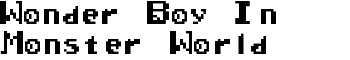 Wonder Boy In Monster World font