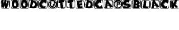 WoodcuttedCapsBlack font