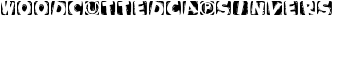 WoodcuttedCapsInvers font