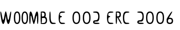 Woomble 002 erc 2006 font