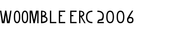 Woomble erc 2006 font