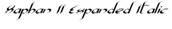 Xaphan II Expanded Italic font