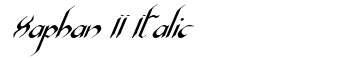 Xaphan II Italic font