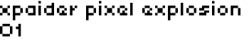 xpaider pixel explosion 01 font