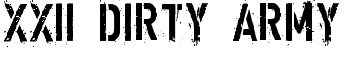 XXII DIRTY ARMY font