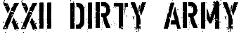 download XXII DIRTY ARMY font