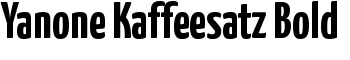 download Yanone Kaffeesatz Bold font