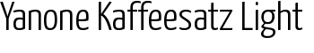 download Yanone Kaffeesatz Light font