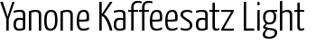 Yanone Kaffeesatz Light font