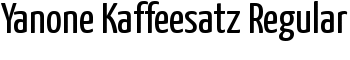 Yanone Kaffeesatz Regular font