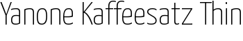 download Yanone Kaffeesatz Thin font